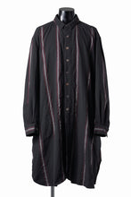 Load image into Gallery viewer, YUTA MATSUOKA shirt coat / tussah linen stripe (black stripe)