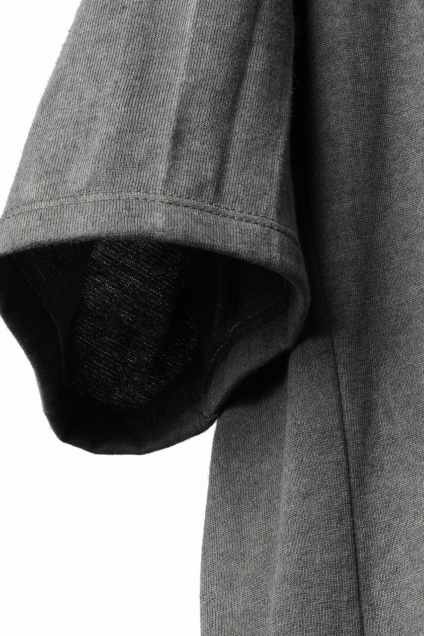 Load image into Gallery viewer, black crow x LOOM exclusive short sleeve tops / Non-Torque Cotton Yarn (M.CARBON - 中墨)