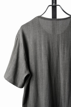 Load image into Gallery viewer, black crow x LOOM exclusive short sleeve tops / Non-Torque Cotton Yarn (M.CARBON - 中墨)