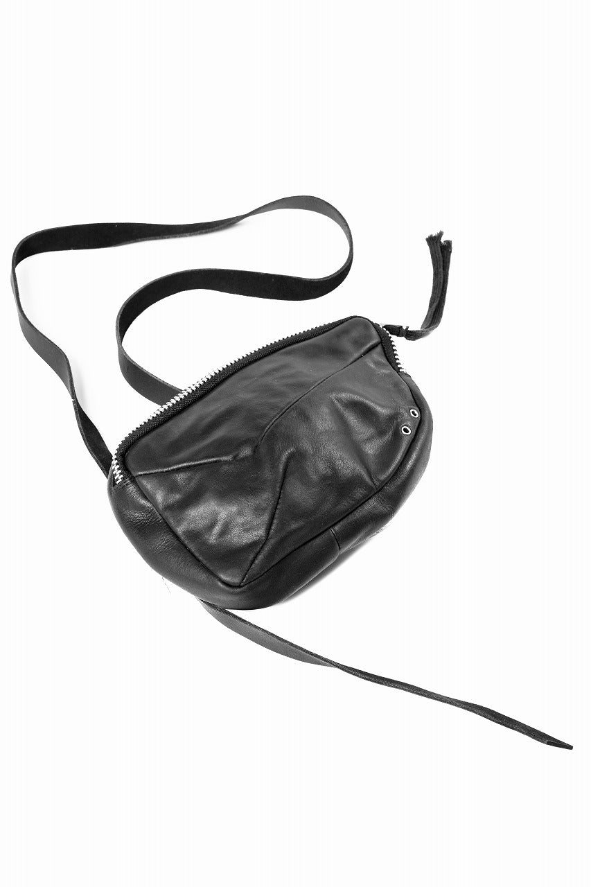 画像をギャラリービューアに読み込む, werkschwarz exclusive SHOULDER POUCH 33w / PULL UP COW LEATHER (BLACK)