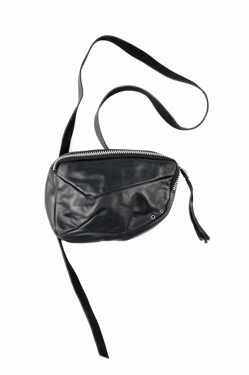 画像をギャラリービューアに読み込む, werkschwarz exclusive SHOULDER POUCH 33w / PULL UP COW LEATHER (BLACK)
