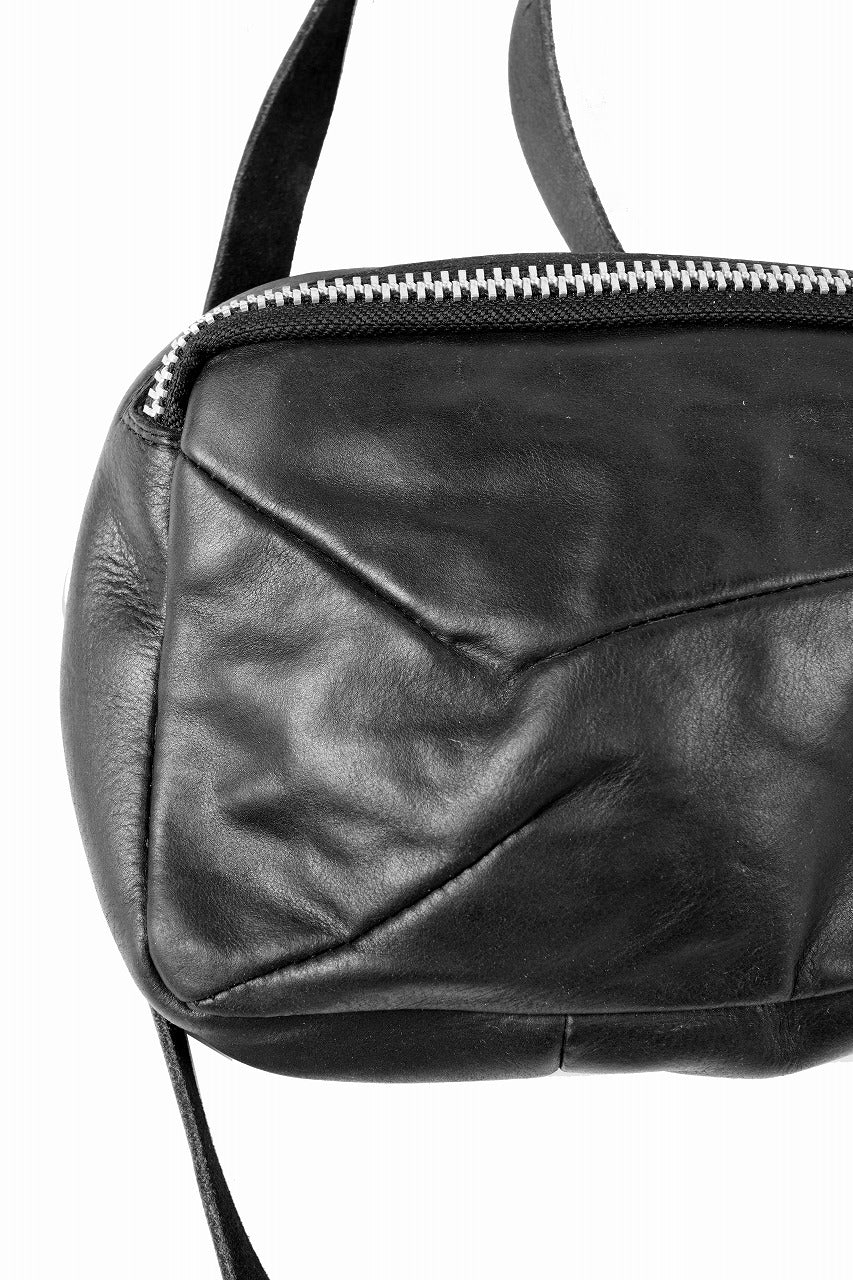画像をギャラリービューアに読み込む, werkschwarz exclusive SHOULDER POUCH 33w / PULL UP COW LEATHER (BLACK)