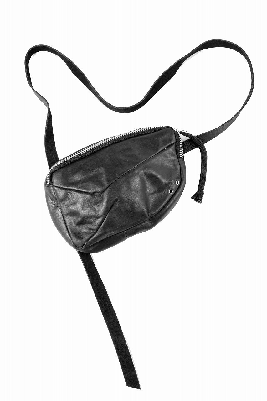画像をギャラリービューアに読み込む, werkschwarz exclusive SHOULDER POUCH 33w / PULL UP COW LEATHER (BLACK)