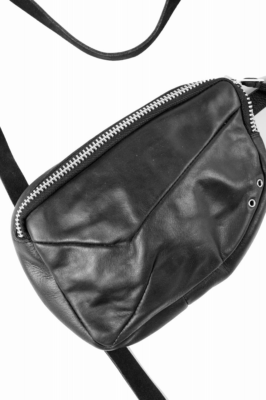 画像をギャラリービューアに読み込む, werkschwarz exclusive SHOULDER POUCH 33w / PULL UP COW LEATHER (BLACK)