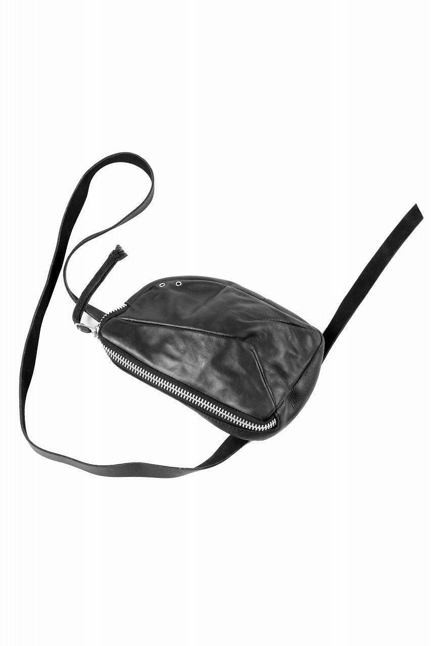 画像をギャラリービューアに読み込む, werkschwarz exclusive SHOULDER POUCH 33w / PULL UP COW LEATHER (BLACK)