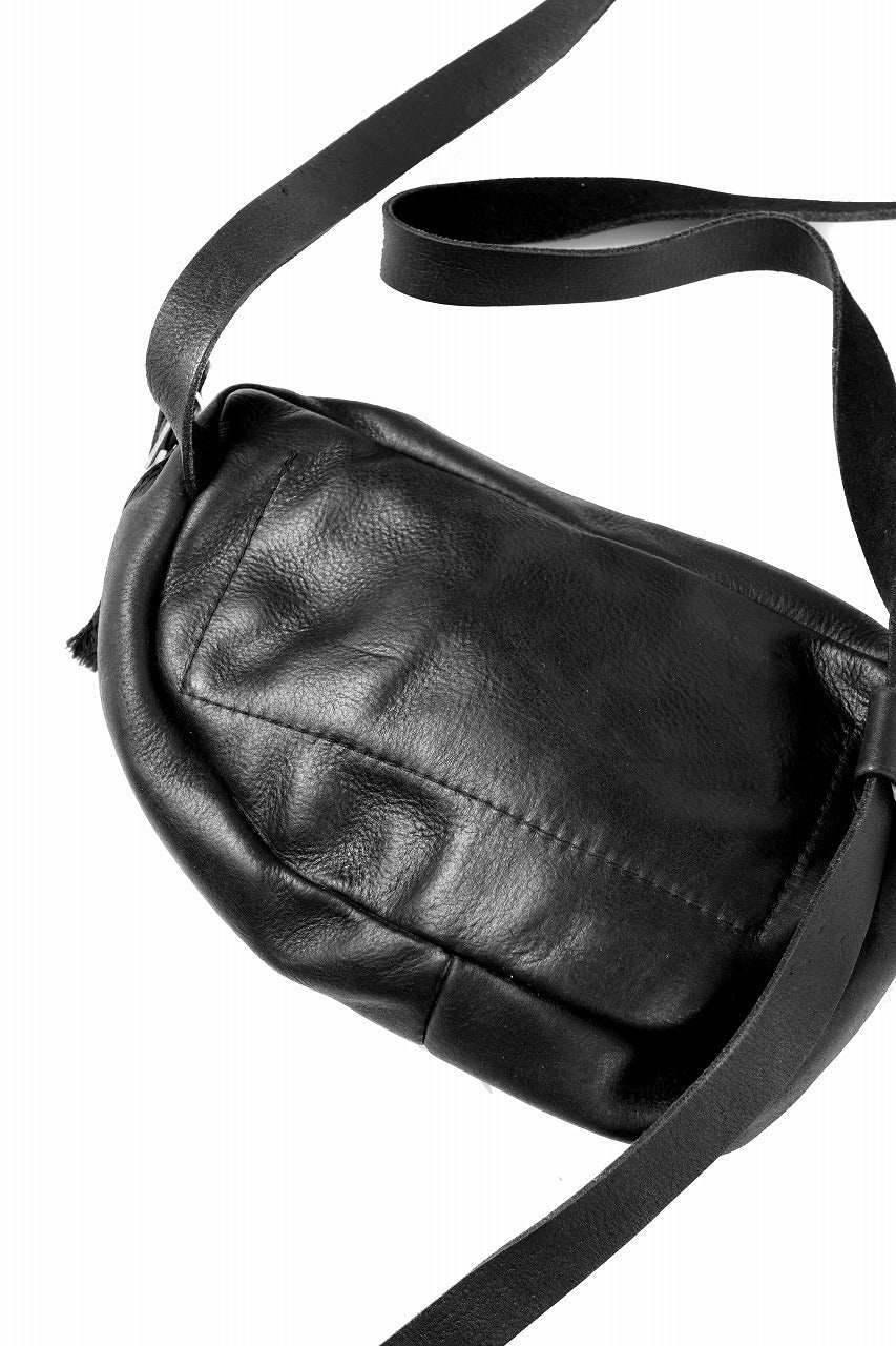 画像をギャラリービューアに読み込む, werkschwarz exclusive SHOULDER POUCH 33w / PULL UP COW LEATHER (BLACK)