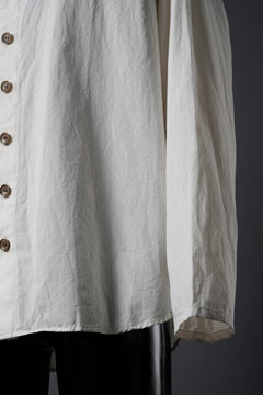 Load image into Gallery viewer, YUTA MATSUOKA collarless shirt / broad cloth cotton (off white)