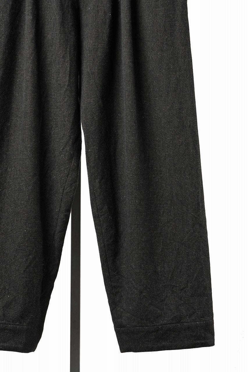 画像をギャラリービューアに読み込む, YUTA MATSUOKA curved yoke pants / mixed color kasuri (charcoal brown)