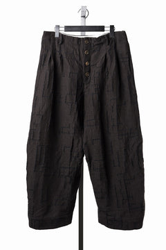 画像をギャラリービューアに読み込む, YUTA MATSUOKA hook pants / site plan jacquard (dark brown)
