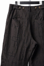 画像をギャラリービューアに読み込む, YUTA MATSUOKA hook pants / site plan jacquard (dark brown)