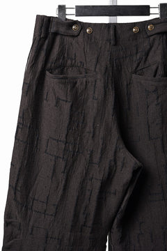 画像をギャラリービューアに読み込む, YUTA MATSUOKA hook pants / site plan jacquard (dark brown)