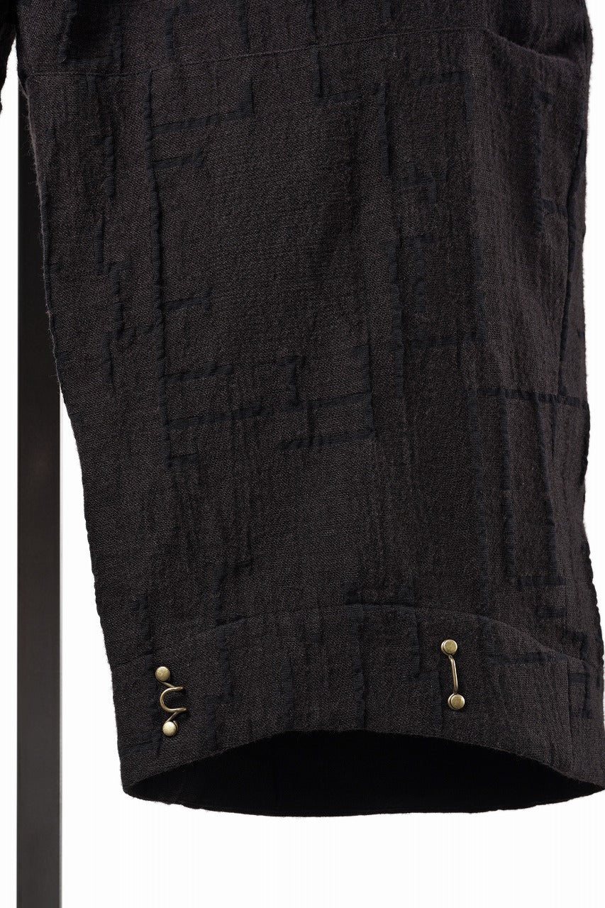 画像をギャラリービューアに読み込む, YUTA MATSUOKA hook pants / site plan jacquard (dark brown)