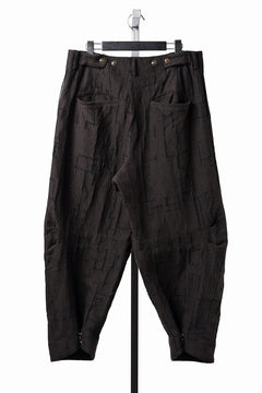 画像をギャラリービューアに読み込む, YUTA MATSUOKA hook pants / site plan jacquard (dark brown)