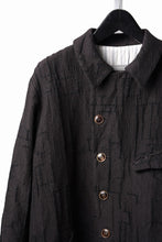 画像をギャラリービューアに読み込む, YUTA MATSUOKA long cook jacket coat / site plan jacquard (dark brown)
