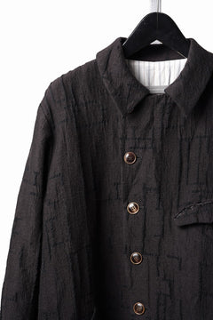 画像をギャラリービューアに読み込む, YUTA MATSUOKA long cook jacket coat / site plan jacquard (dark brown)