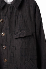 画像をギャラリービューアに読み込む, YUTA MATSUOKA long cook jacket coat / site plan jacquard (dark brown)