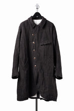 画像をギャラリービューアに読み込む, YUTA MATSUOKA long cook jacket coat / site plan jacquard (dark brown)