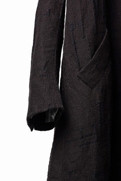 画像をギャラリービューアに読み込む, YUTA MATSUOKA long cook jacket coat / site plan jacquard (dark brown)