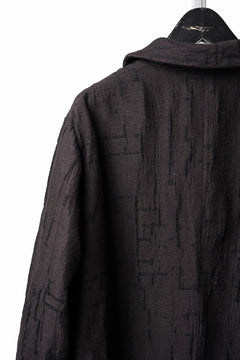 画像をギャラリービューアに読み込む, YUTA MATSUOKA long cook jacket coat / site plan jacquard (dark brown)