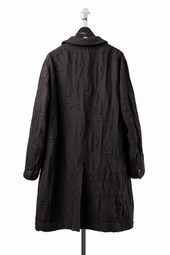 画像をギャラリービューアに読み込む, YUTA MATSUOKA long cook jacket coat / site plan jacquard (dark brown)