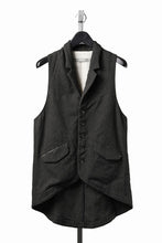 画像をギャラリービューアに読み込む, YUTA MATSUOKA swallowtail vest / mixed color kasuri (charcoal brown)