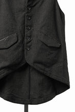 画像をギャラリービューアに読み込む, YUTA MATSUOKA swallowtail vest / mixed color kasuri (charcoal brown)