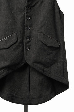 画像をギャラリービューアに読み込む, YUTA MATSUOKA swallowtail vest / mixed color kasuri (charcoal brown)