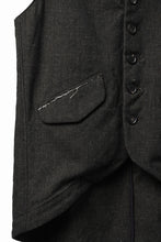 画像をギャラリービューアに読み込む, YUTA MATSUOKA swallowtail vest / mixed color kasuri (charcoal brown)