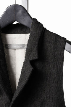 画像をギャラリービューアに読み込む, YUTA MATSUOKA swallowtail vest / mixed color kasuri (charcoal brown)