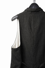 画像をギャラリービューアに読み込む, YUTA MATSUOKA swallowtail vest / mixed color kasuri (charcoal brown)