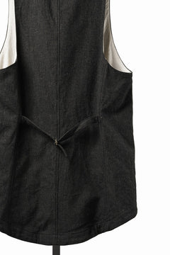 画像をギャラリービューアに読み込む, YUTA MATSUOKA swallowtail vest / mixed color kasuri (charcoal brown)