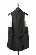 画像をギャラリービューアに読み込む, YUTA MATSUOKA swallowtail vest / mixed color kasuri (charcoal brown)