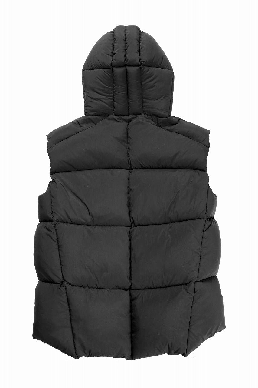 Load image into Gallery viewer, thom/krom BIG HOODIE OVERSIZED VEST / WARM PUFFER (BLACK)