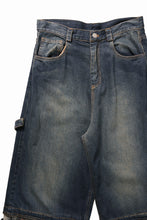 Load image into Gallery viewer, ISABEL BENENATO Wide Jeans with Zip &amp; Tartan detail (DENIM)