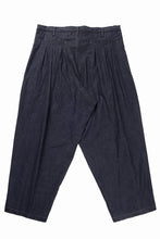 Load image into Gallery viewer, Y's for men INK-DYED HOUNDSTOOTH 12 TUCKS PANTS (BLUE)