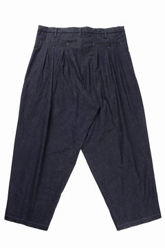 Load image into Gallery viewer, Y's for men INK-DYED HOUNDSTOOTH 12 TUCKS PANTS (BLUE)