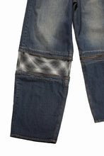 Load image into Gallery viewer, ISABEL BENENATO Wide Jeans with Zip &amp; Tartan detail (DENIM)
