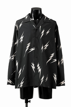 Load image into Gallery viewer, Y's for men x MASSES TE PATTERN DISCHARGE PRINT L/S SHIRT (BLACK)