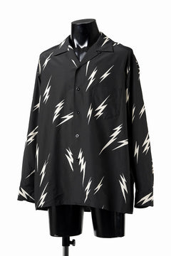 Load image into Gallery viewer, Y's for men x MASSES TE PATTERN DISCHARGE PRINT L/S SHIRT (BLACK)