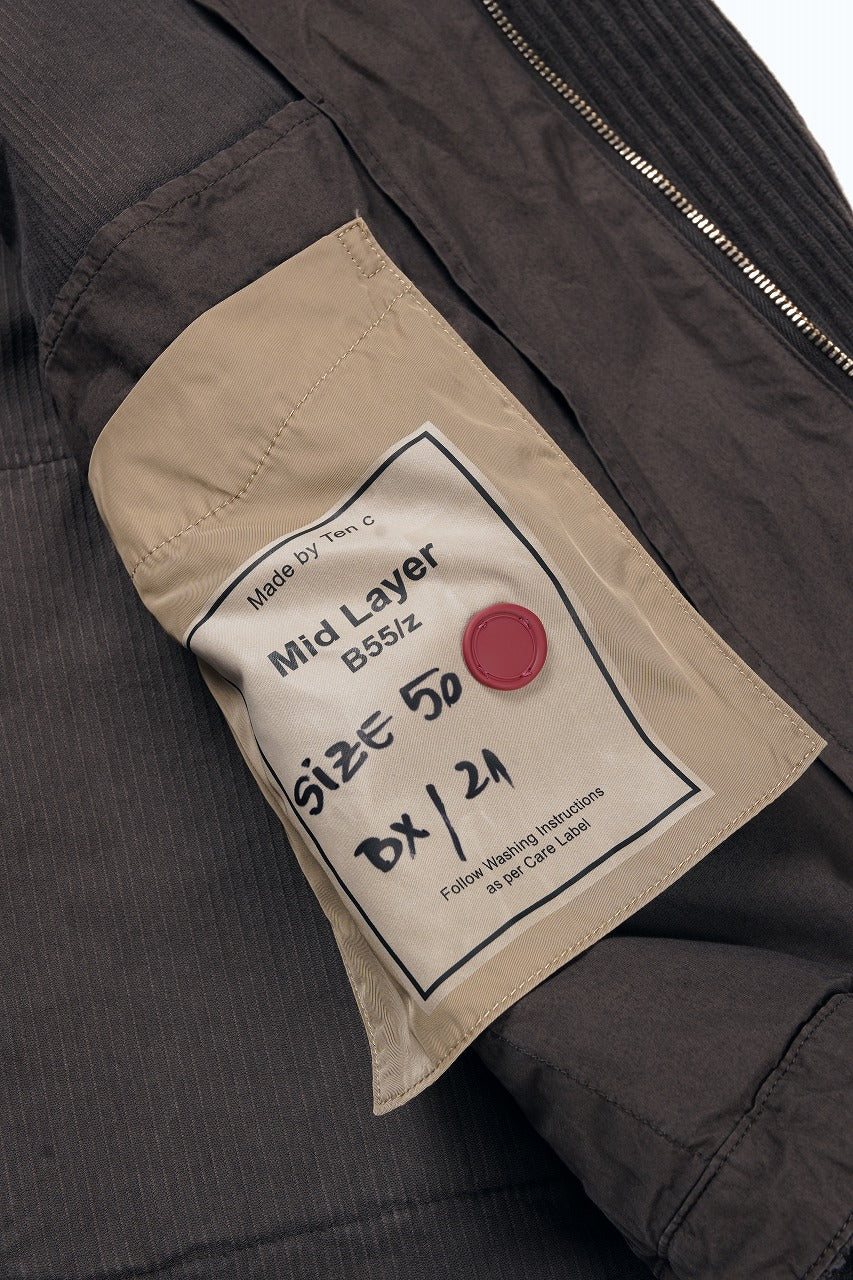 Load image into Gallery viewer, Ten c MID LAYER / GARMENT DYED CORDUROY STRETCH (CAFE TURCO)