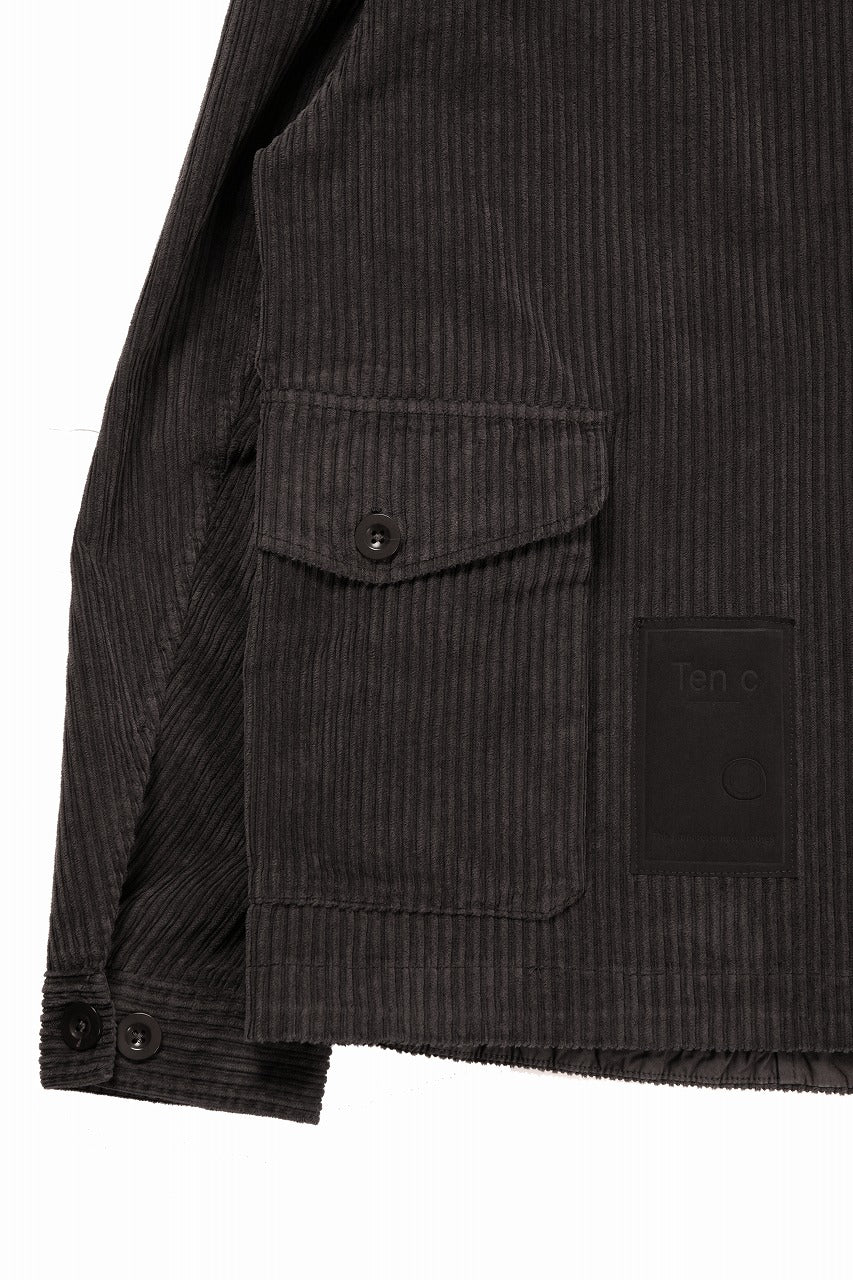 Load image into Gallery viewer, Ten c MID LAYER / GARMENT DYED CORDUROY STRETCH (CAFE TURCO)