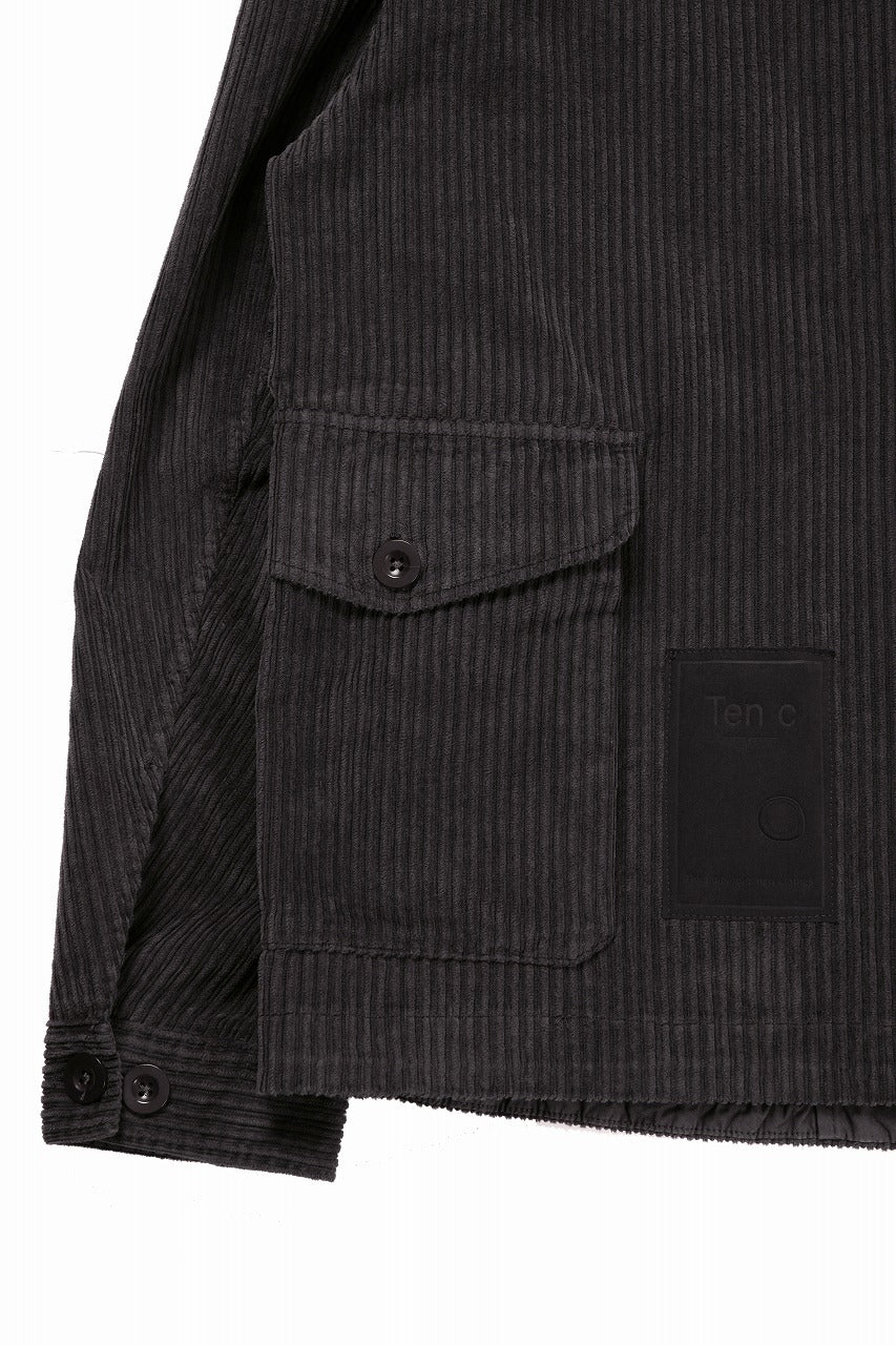 Ten c MID LAYER / GARMENT DYED CORDUROY STRETCH (CAFE TURCO)