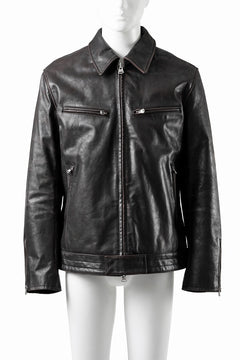 画像をギャラリービューアに読み込む, ISAMU KATAYAMA BACKLASH BUFFALO “GARMENT-WASH OVERDYE” SINGLE COLLAR RIDERS (DARK BROWN BLACK)