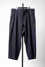 Load image into Gallery viewer, Y's for men INK-DYED HOUNDSTOOTH 12 TUCKS PANTS (BLUE)