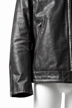 画像をギャラリービューアに読み込む, ISAMU KATAYAMA BACKLASH BUFFALO “GARMENT-WASH OVERDYE” SINGLE COLLAR RIDERS (DARK BROWN BLACK)