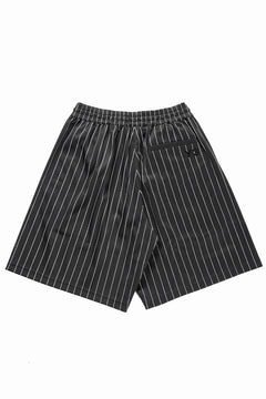 画像をギャラリービューアに読み込む, Y-3 Yohji Yamamoto ELITE 5 MESH PINSTRIPE SHORTS (BLACK)