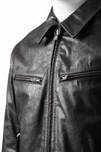 画像をギャラリービューアに読み込む, ISAMU KATAYAMA BACKLASH BUFFALO “GARMENT-WASH OVERDYE” SINGLE COLLAR RIDERS (DARK BROWN BLACK)