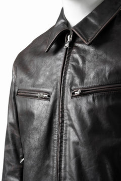 画像をギャラリービューアに読み込む, ISAMU KATAYAMA BACKLASH BUFFALO “GARMENT-WASH OVERDYE” SINGLE COLLAR RIDERS (DARK BROWN BLACK)