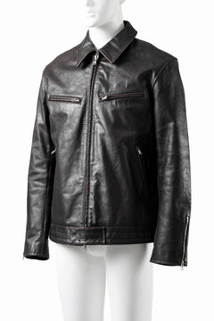 画像をギャラリービューアに読み込む, ISAMU KATAYAMA BACKLASH BUFFALO “GARMENT-WASH OVERDYE” SINGLE COLLAR RIDERS (DARK BROWN BLACK)