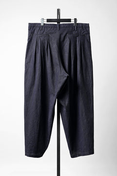 Load image into Gallery viewer, Y's for men INK-DYED HOUNDSTOOTH 12 TUCKS PANTS (BLUE)